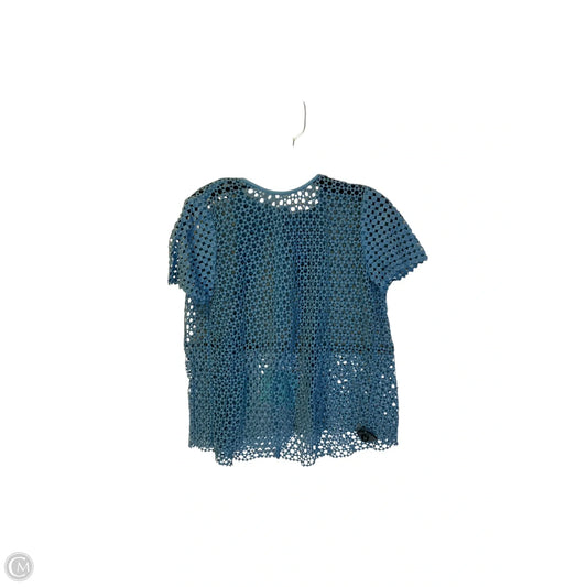 Top Short Sleeve Designer By Tory Burch In Blue, Size: 6