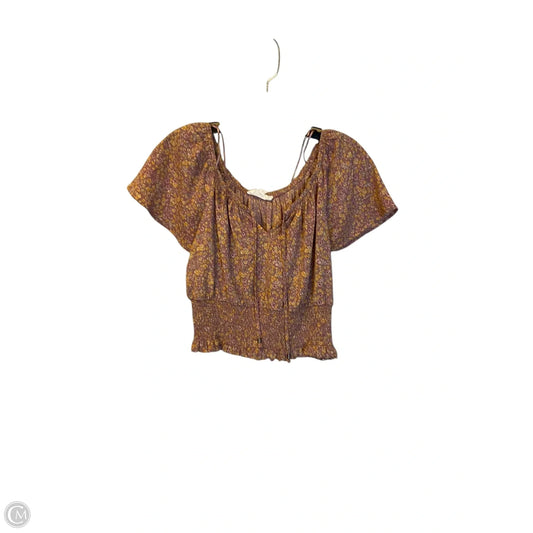 Top Short Sleeve By Pink Rose In Floral Print, Size: M