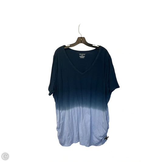 Top Short Sleeve Basic By Lane Bryant In Blue, Size: 2x