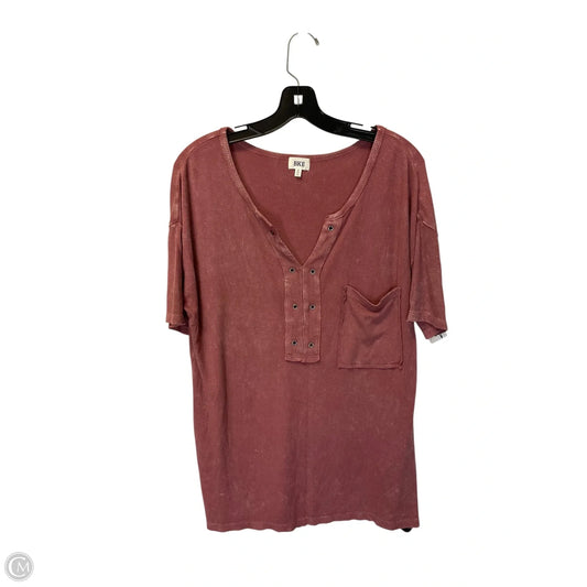 Top Short Sleeve By Bke In Pink, Size: S