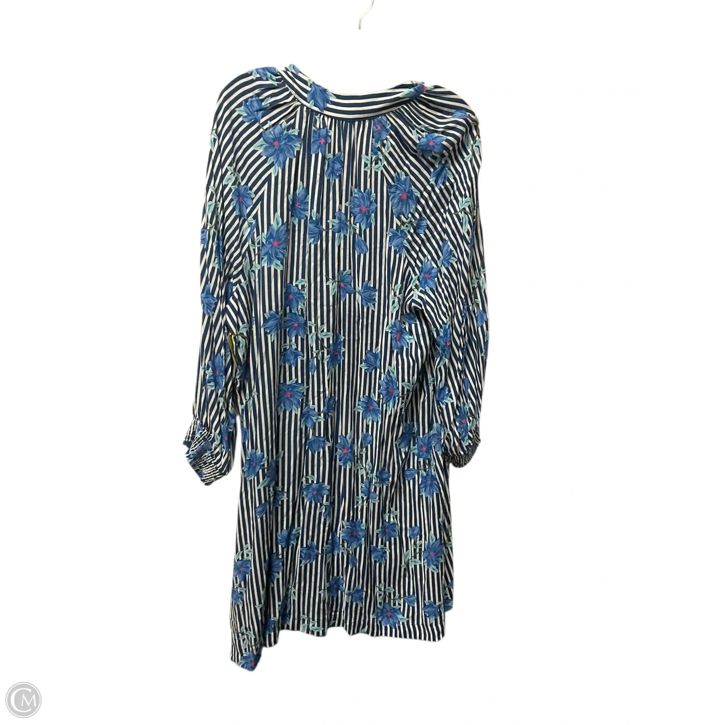 Dress Casual Midi By Draper James In Blue & White, Size: Xl
