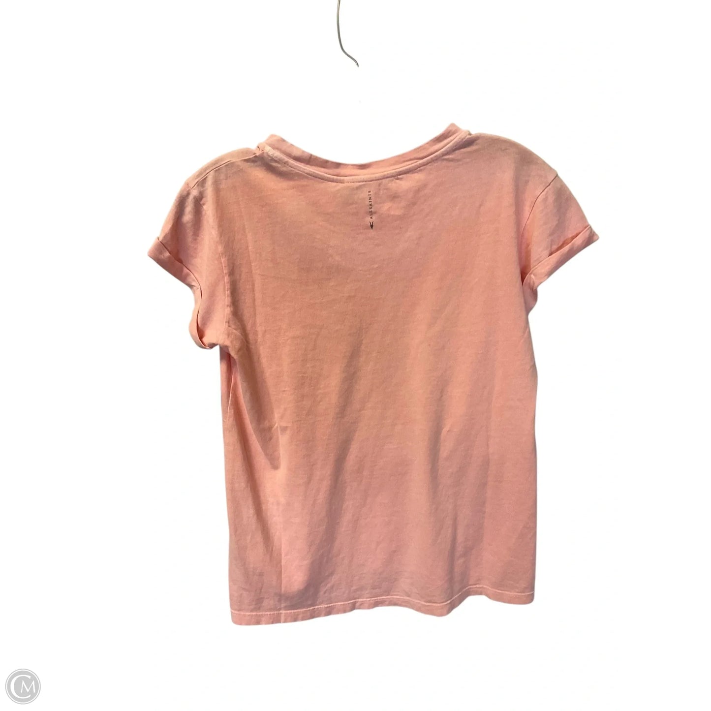 Top Short Sleeve Designer By All Saints In Pink, Size: Xs