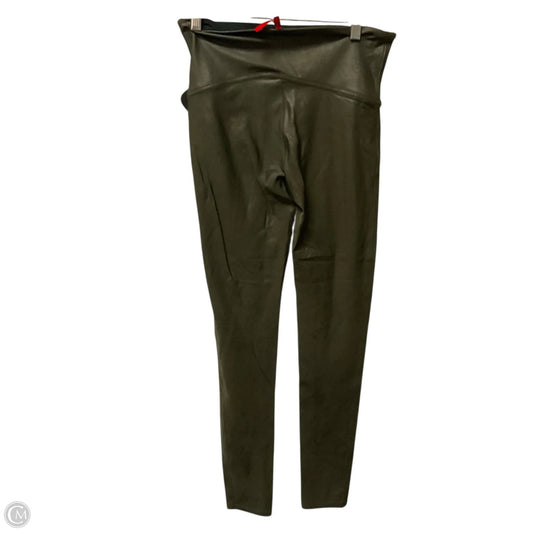 Athletic Leggings By Spanx In Green, Size: L