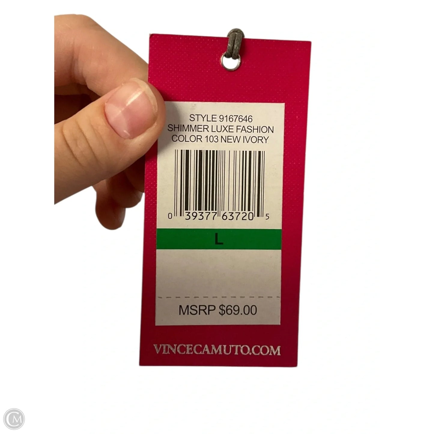 Top Long Sleeve By Vince Camuto In White, Size: L