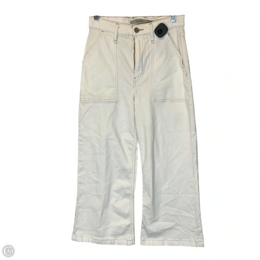Jeans Wide Leg By Hudson In White Denim, Size: 2