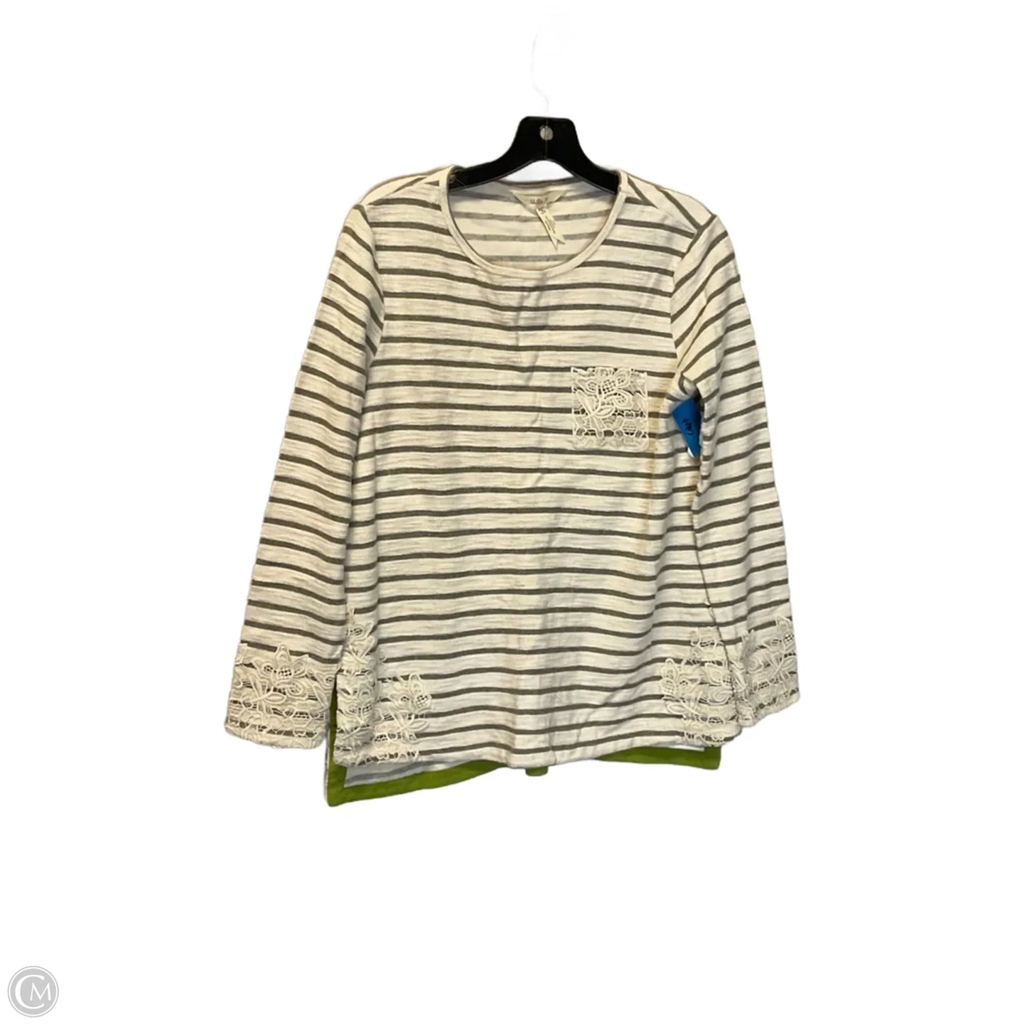 Top Long Sleeve By Matilda Jane In Striped Pattern, Size: M