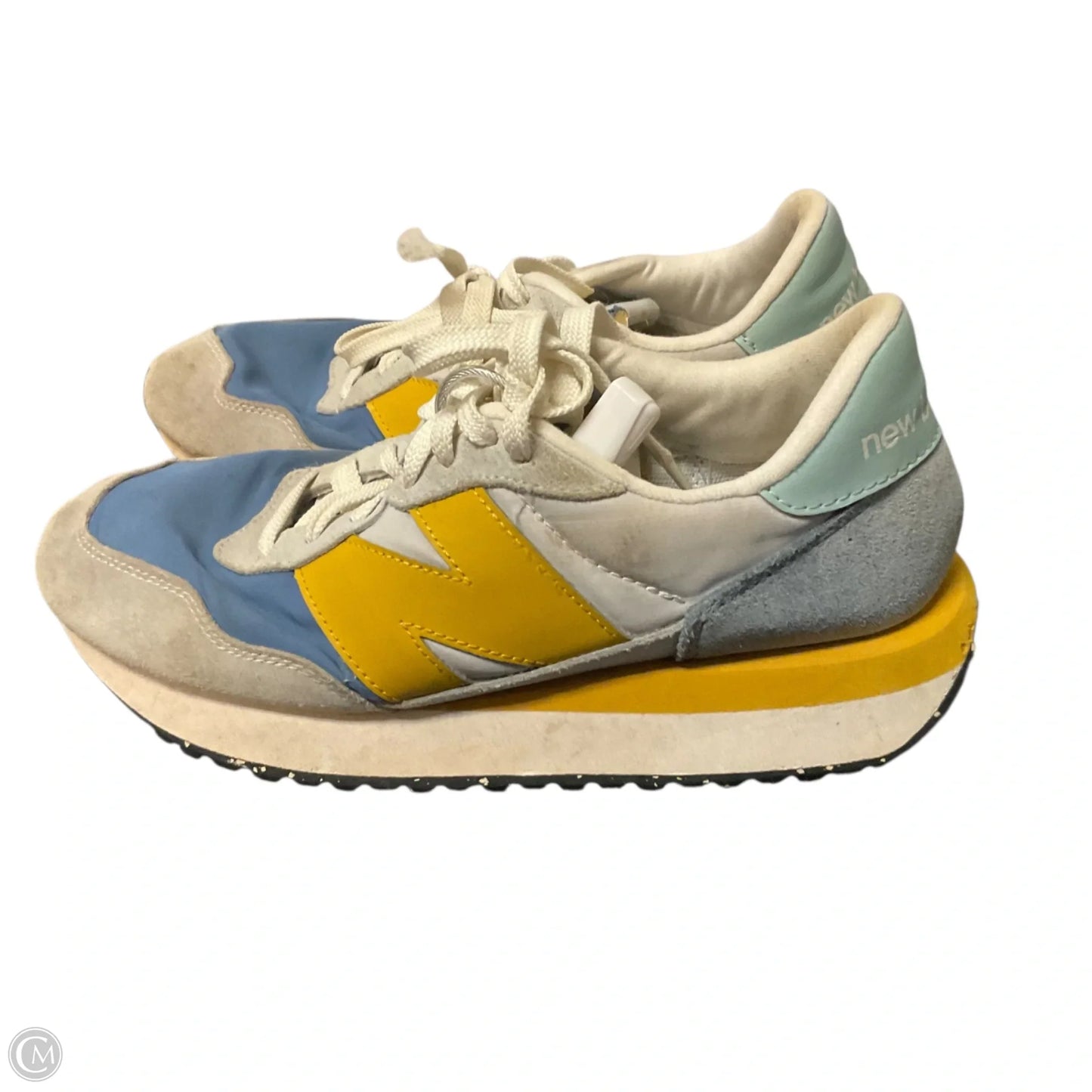 Shoes Athletic By New Balance In Blue & Yellow, Size: 7.5