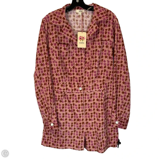 Romper By Entro In Brown & Pink, Size: L
