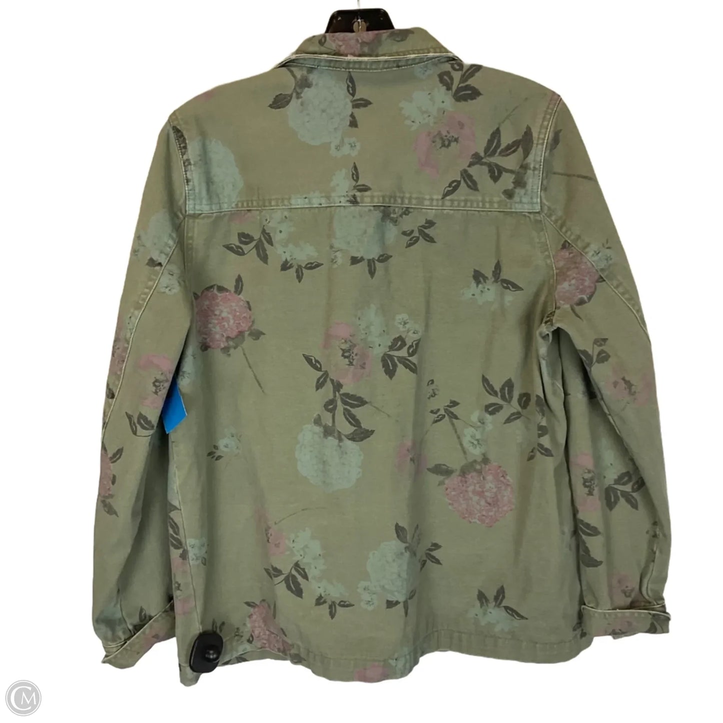 Jacket Denim By Lucky Brand In Green, Size: M