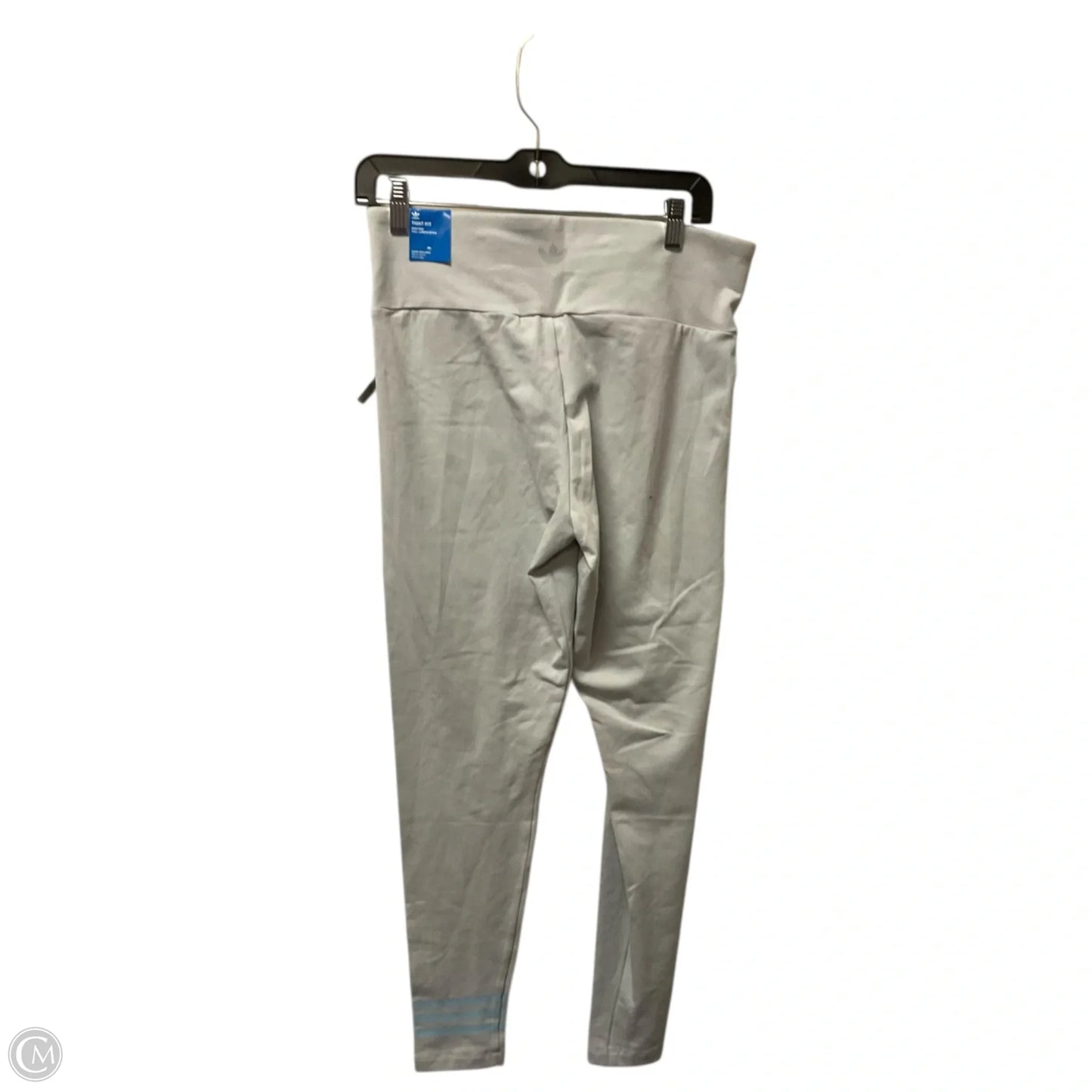 Athletic Leggings By Adidas In Grey, Size: L