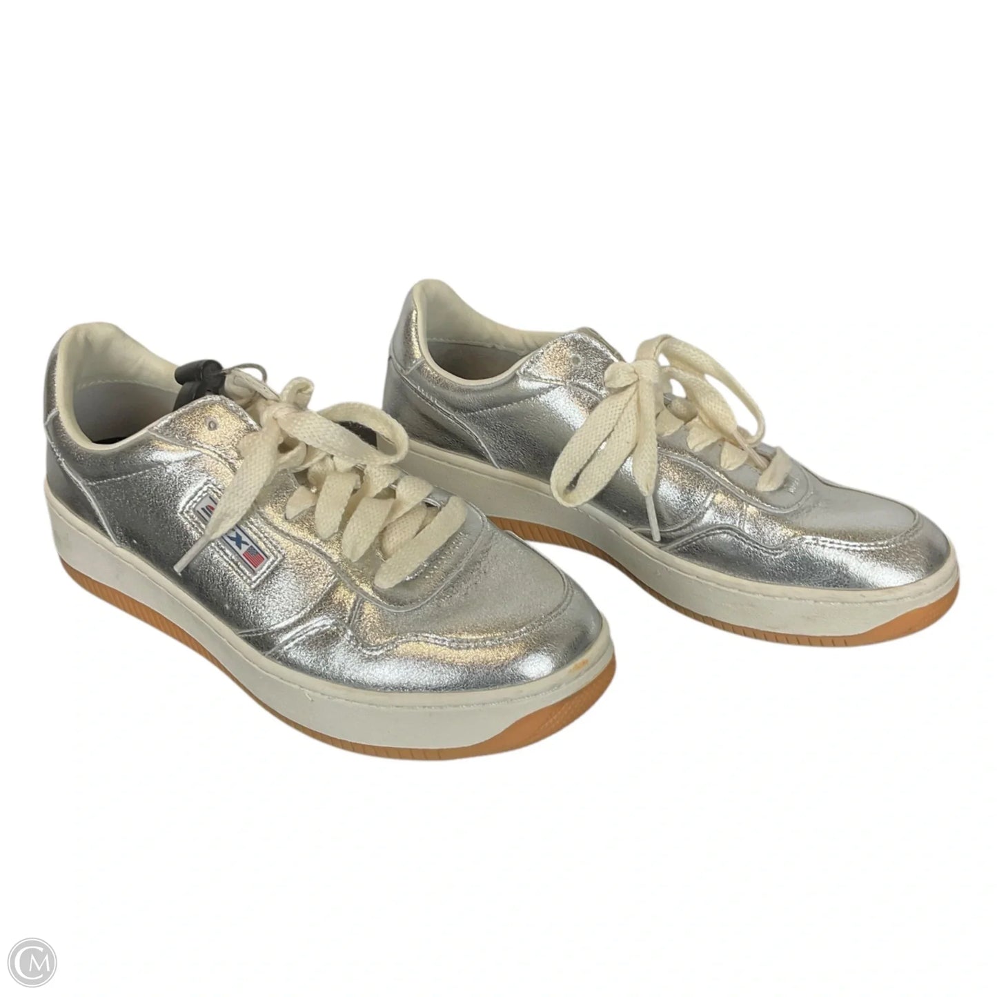 Shoes Athletic By Skechers In Silver, Size: 8.5