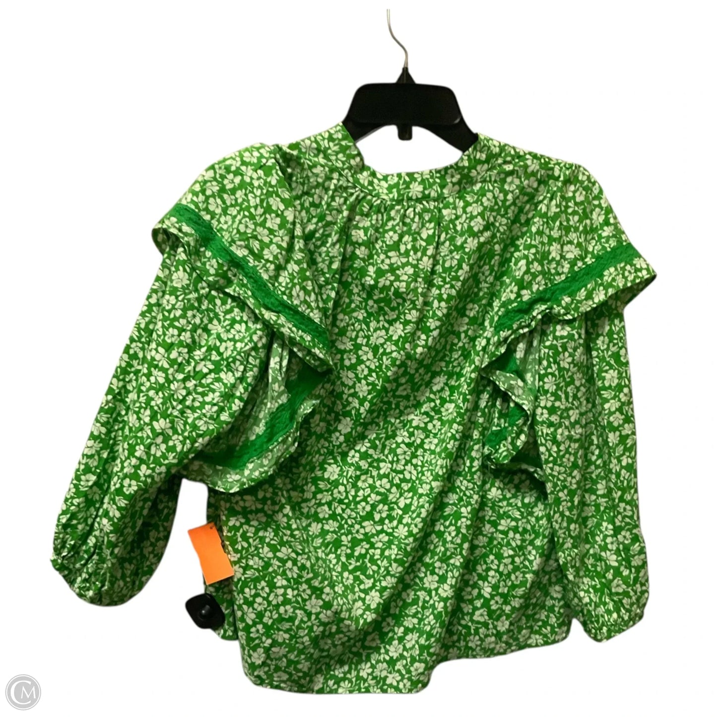 Top 3/4 Sleeve By Who What Wear In Green, Size: S