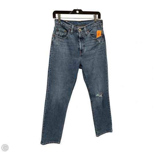 Jeans Straight By Levis In Blue Denim, Size: S