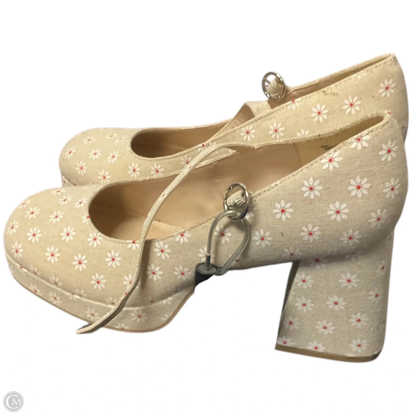 Shoes Heels Block By Madden Girl In Cream, Size: 9