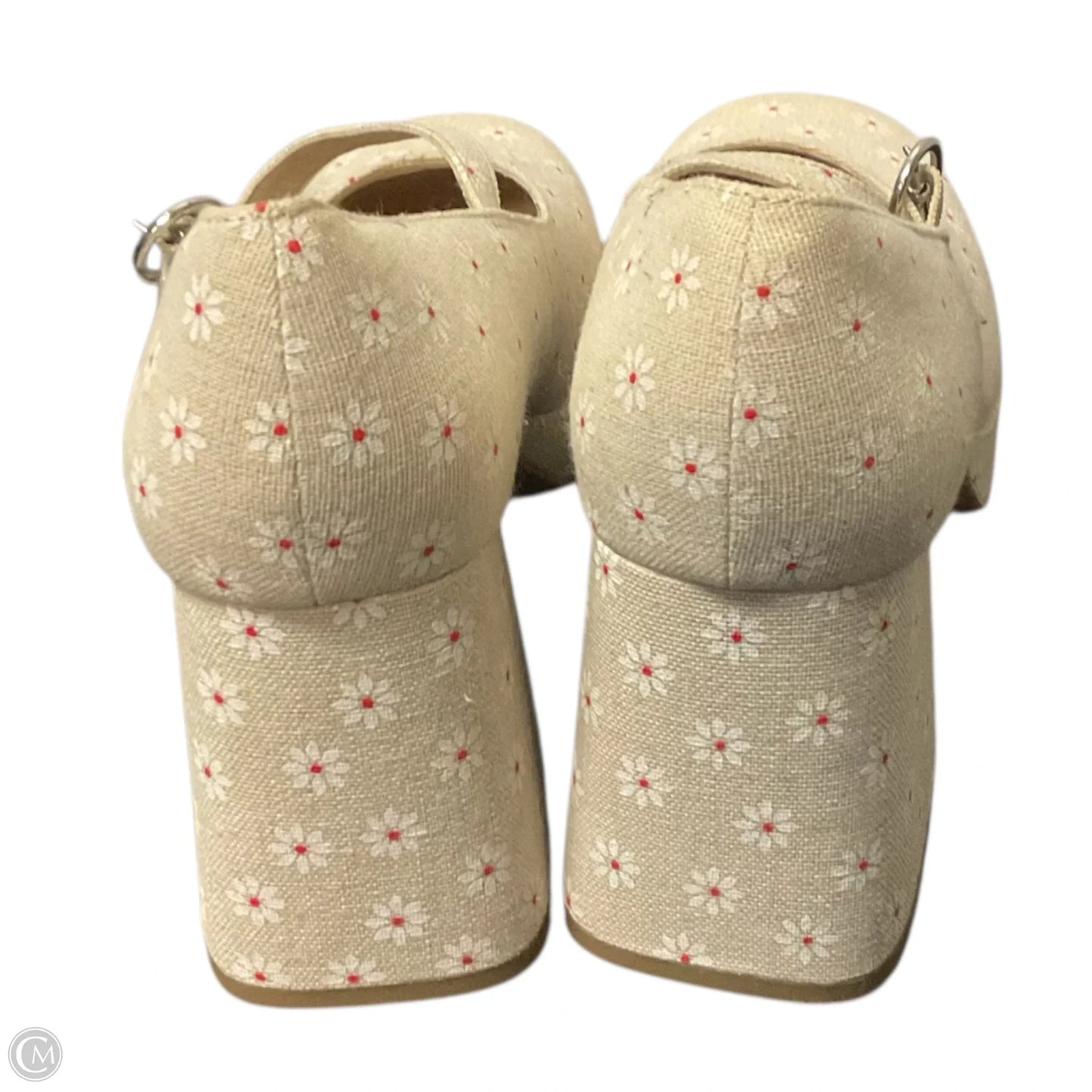 Shoes Heels Block By Madden Girl In Cream, Size: 9