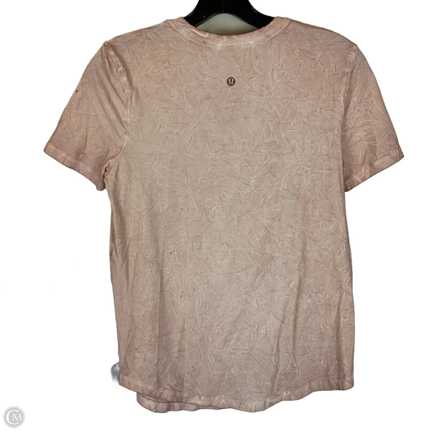 Athletic Top Short Sleeve By Lululemon In Pink, Size: 2