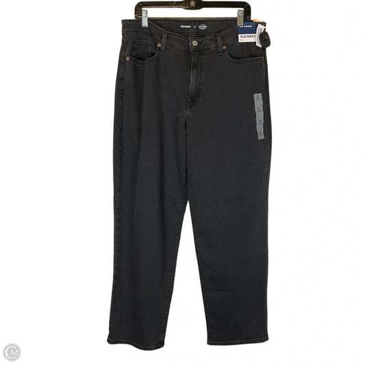 Jeans Straight By Old Navy In Black Denim, Size: 16