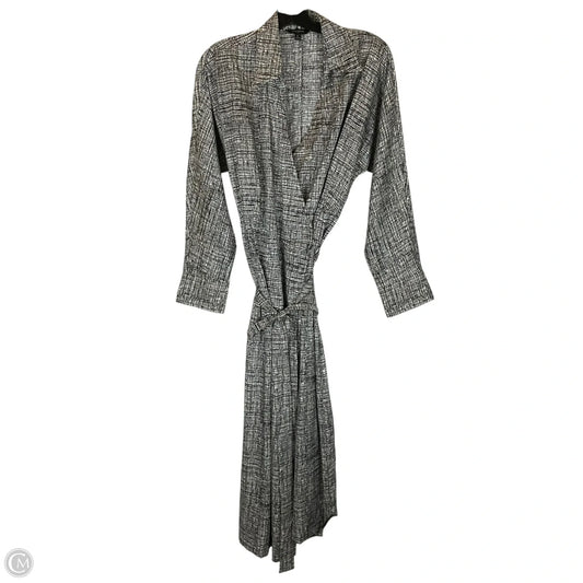 Dress Casual Maxi By Banana Republic In Black & White, Size: L