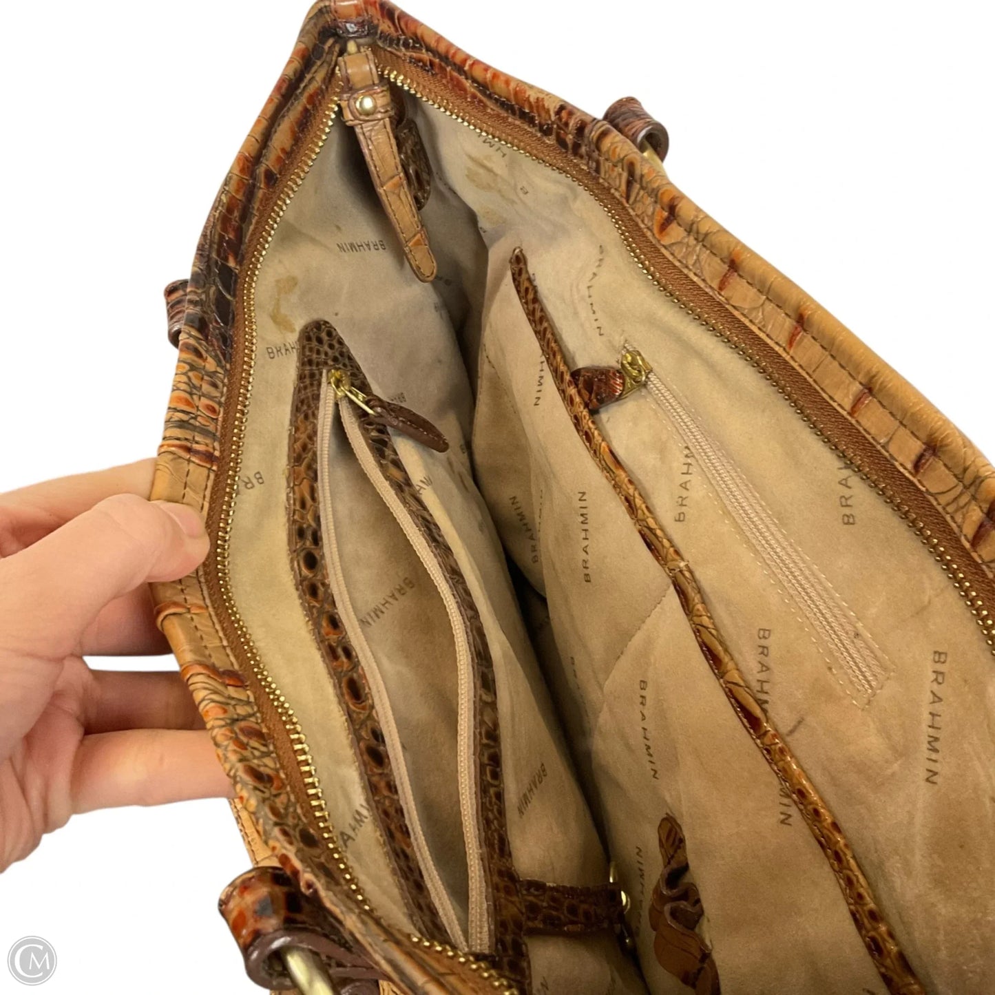 Handbag Designer By Brahmin, Size: Medium