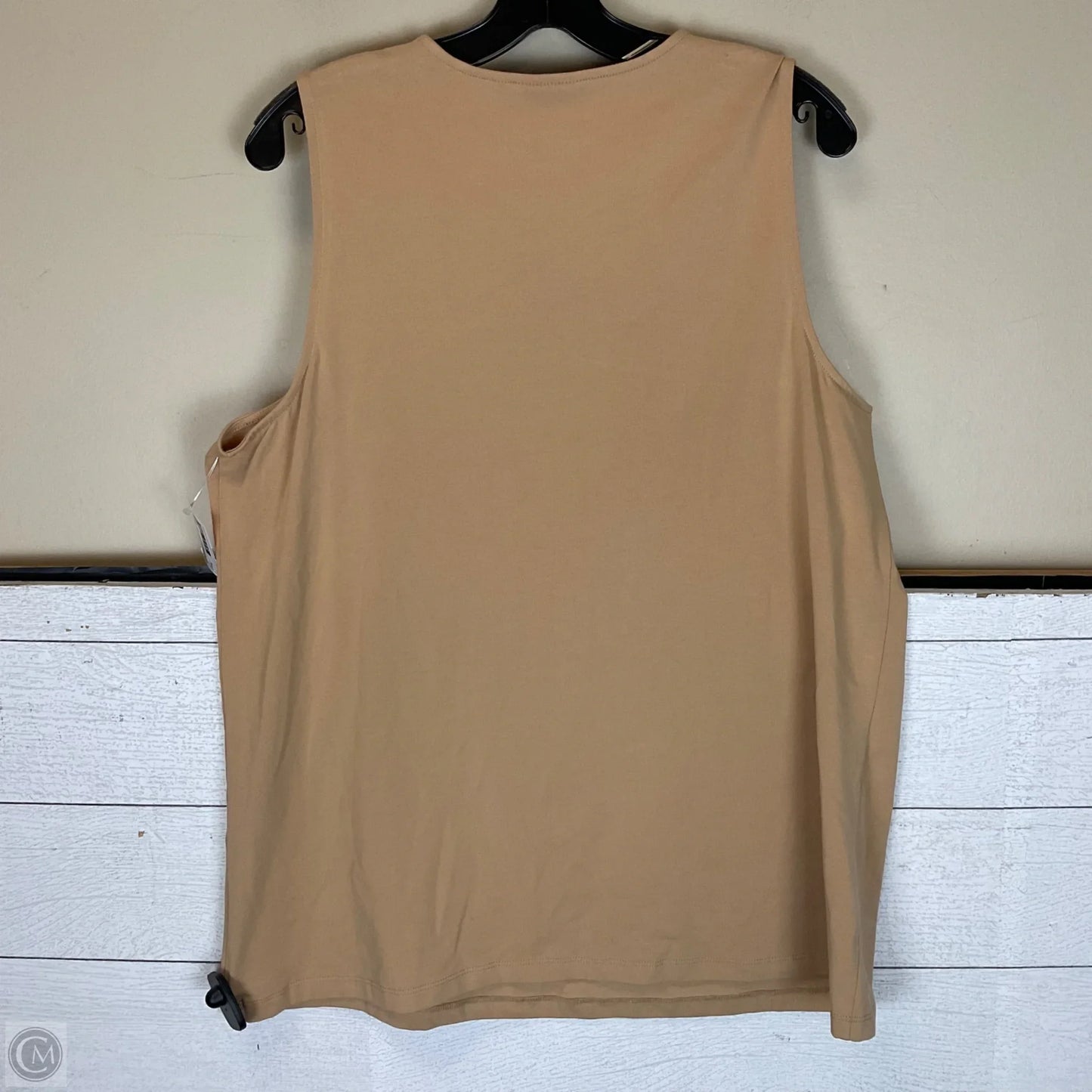 Top Sleeveless By Chicos In Tan, Size: Xl