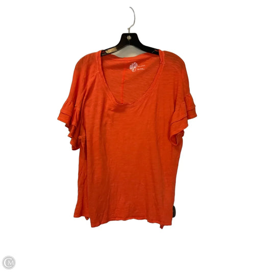 Top Short Sleeve By Pilcro In Orange, Size: L