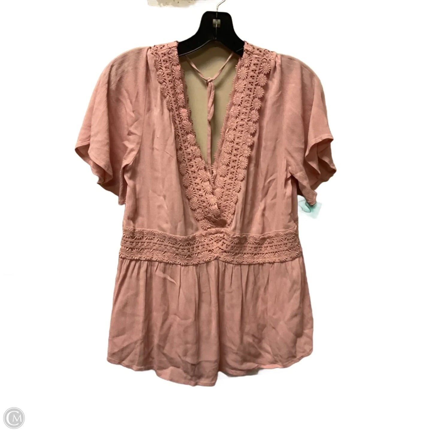 Top Short Sleeve By True Craft In Pink, Size: M