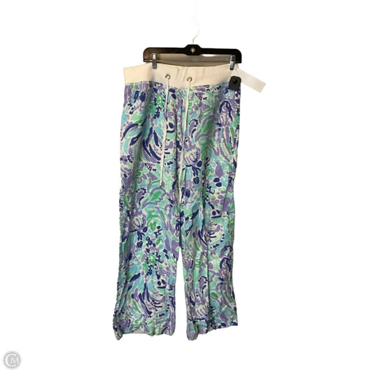 Pants Designer By Lilly Pulitzer In Blue & Purple, Size: L
