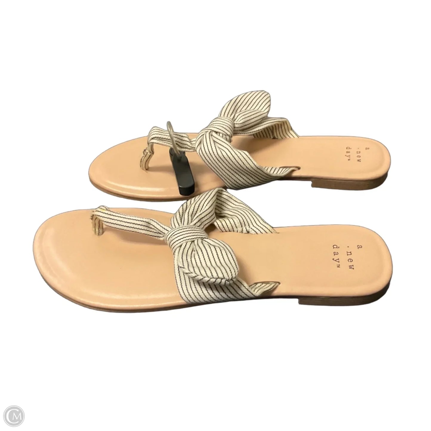 Sandals Flats By A New Day In Striped Pattern, Size: 7.5
