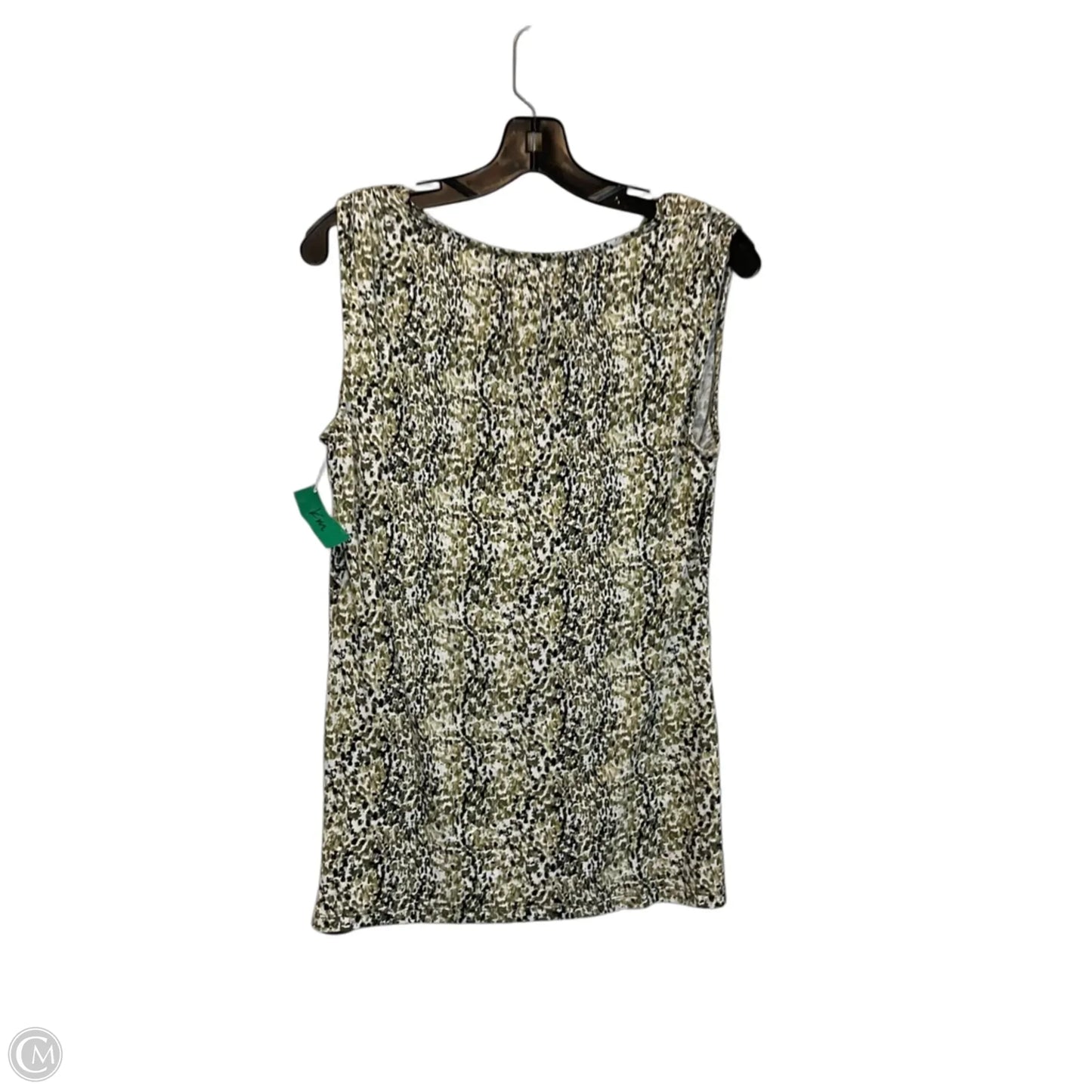 Top Sleeveless By Ellen Tracy In Black & Green, Size: S