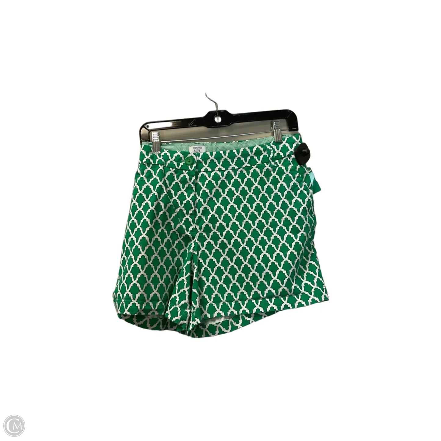 Shorts By Crown And Ivy In Green & White, Size: 16