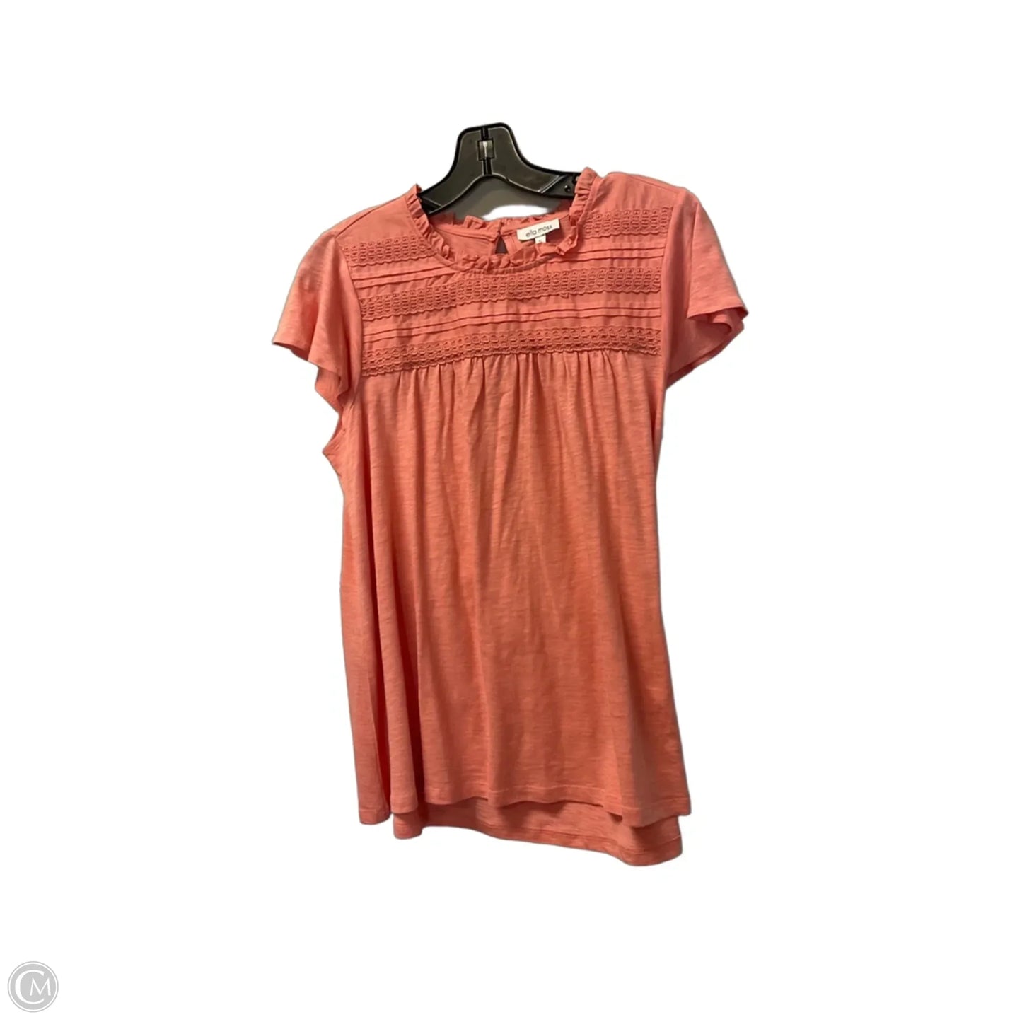 Top Short Sleeve By Ella Moss In Orange, Size: S