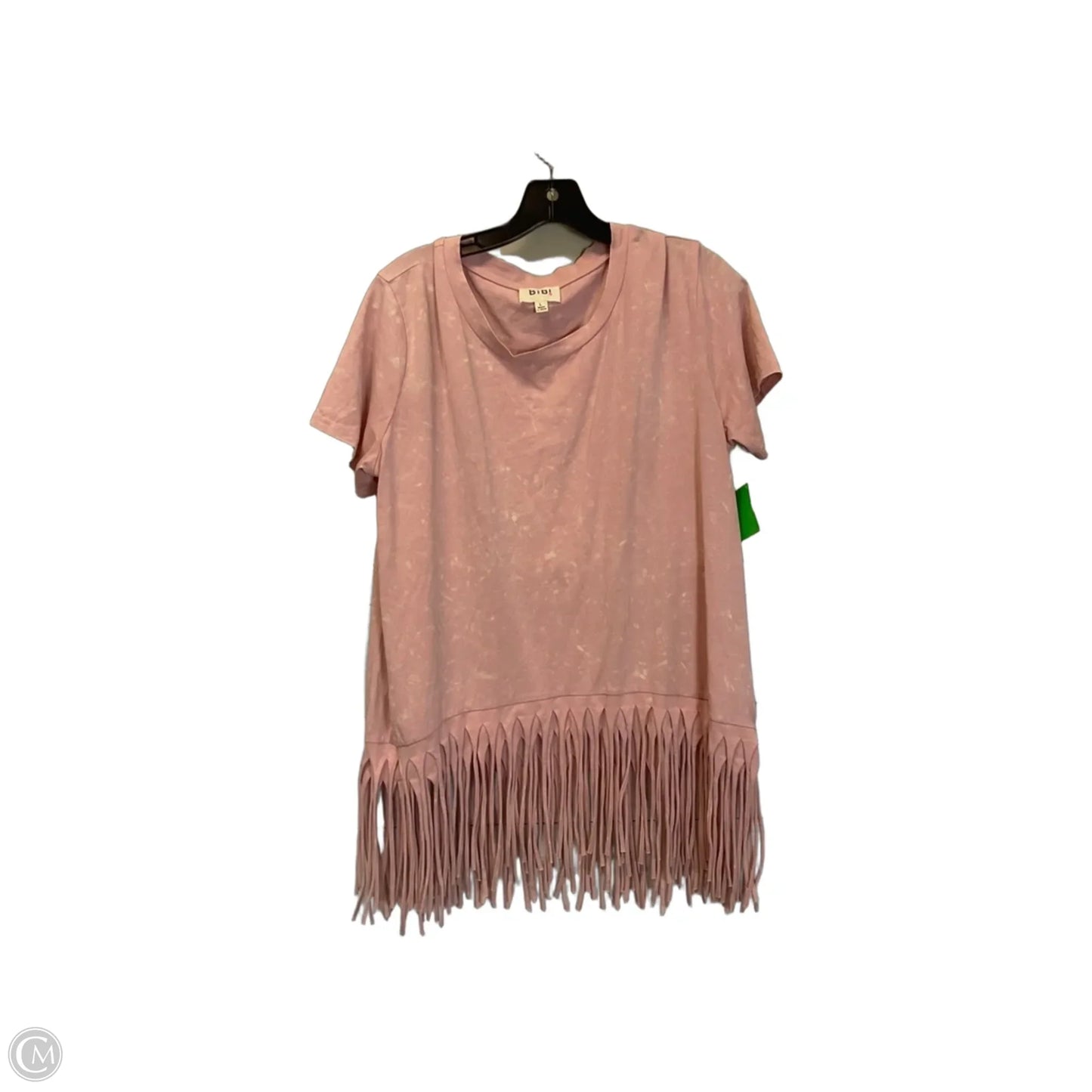 Top Short Sleeve By Bibi In Pink, Size: L