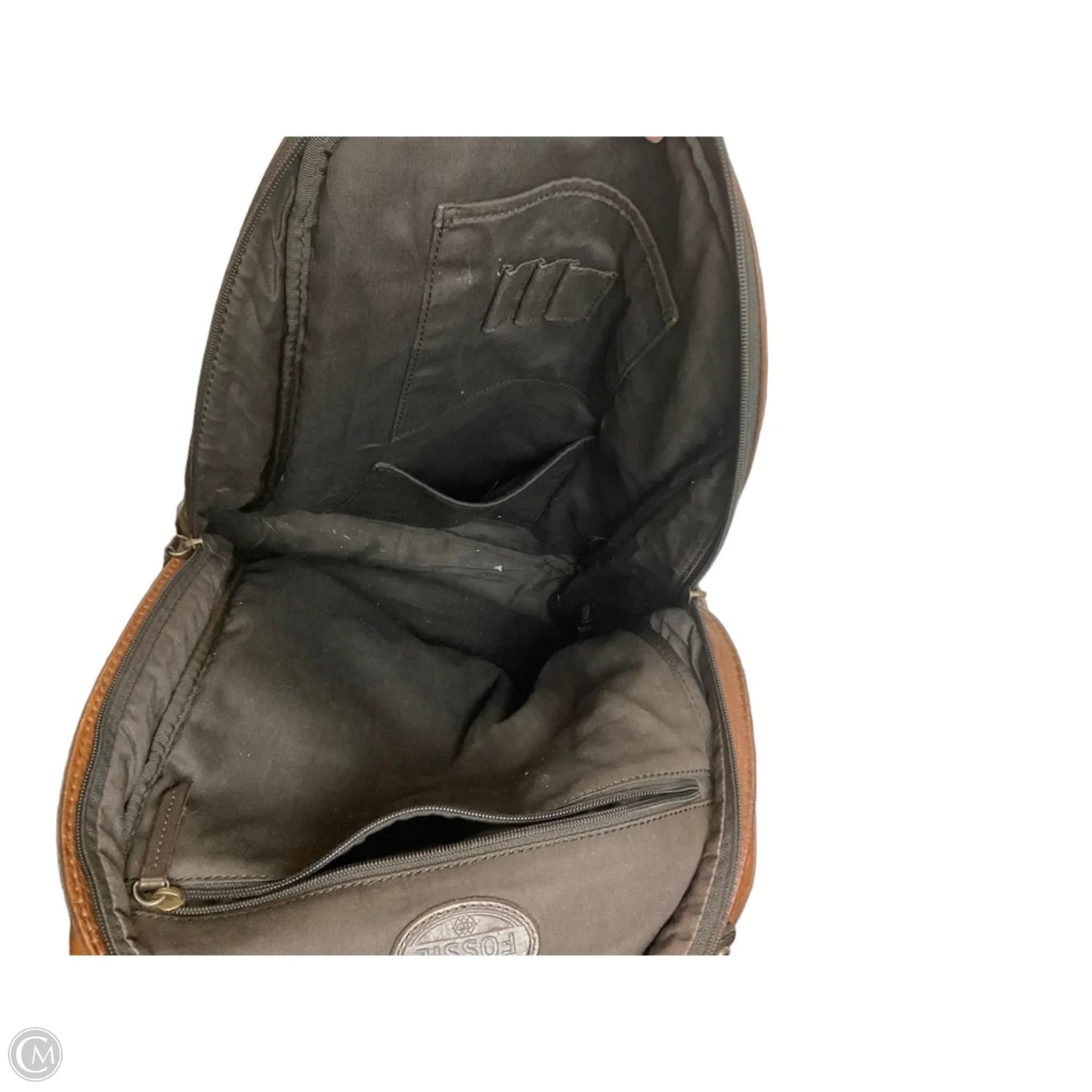 Backpack Leather By Fossil, Size: Medium
