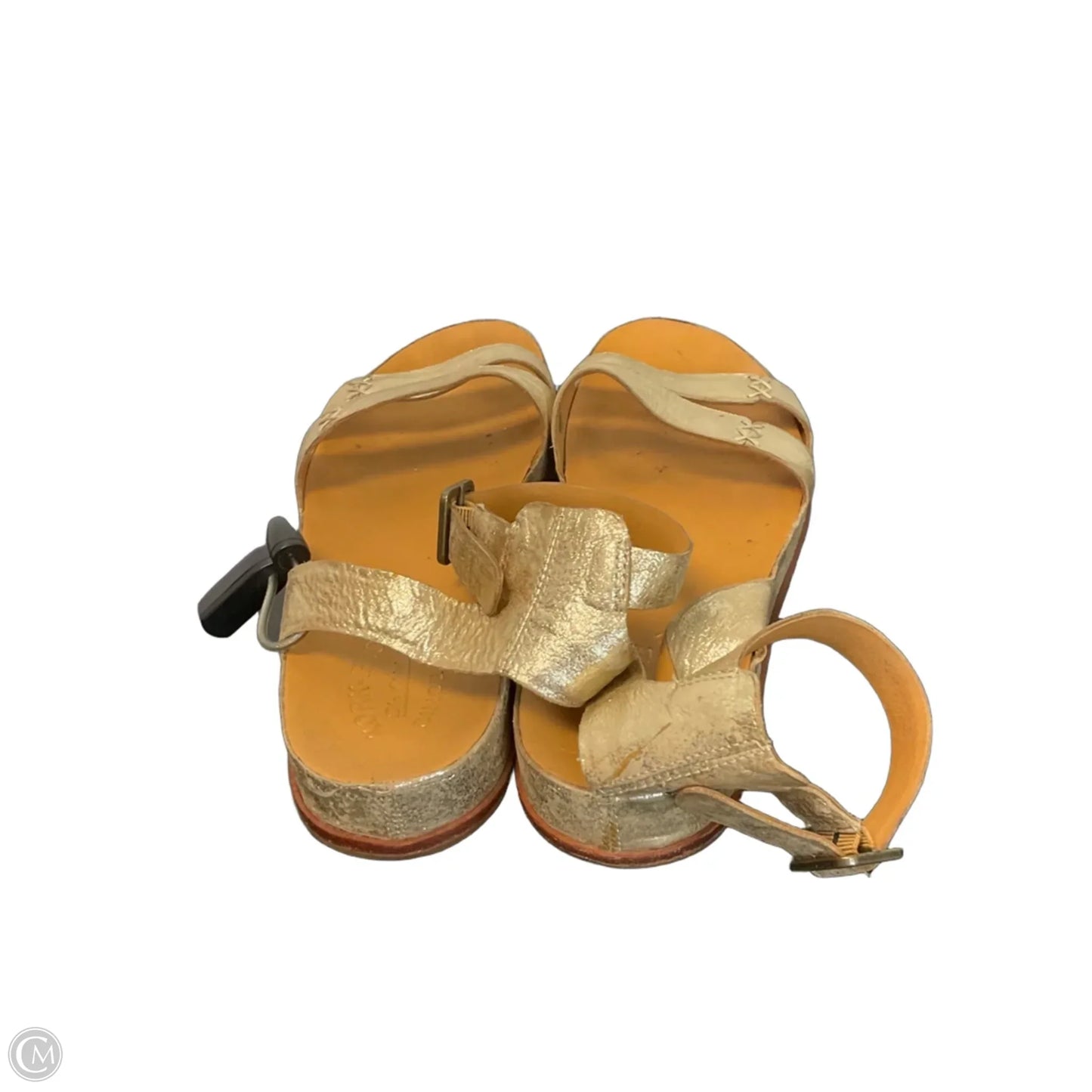 Sandals Flats By Kork Ease In Gold, Size: 10
