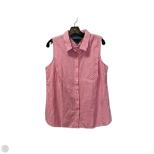 Top Sleeveless By Tommy Hilfiger In Striped Pattern, Size: M
