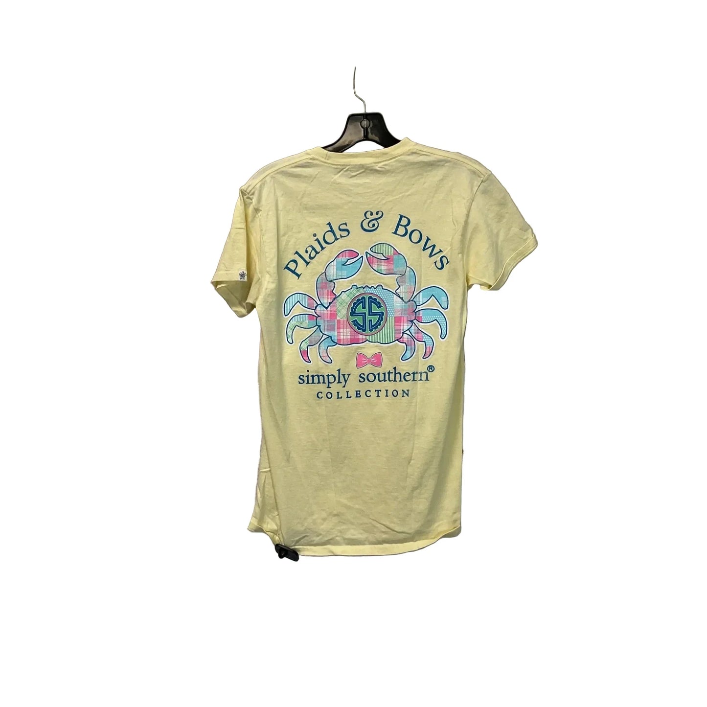 Top Short Sleeve Basic By Simply Southern In Yellow, Size: S