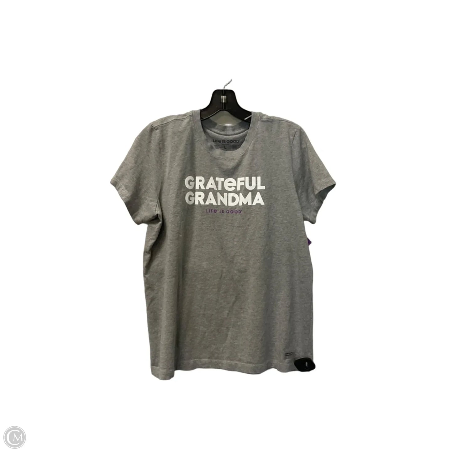 Top Short Sleeve Basic By Life Is Good In Grey, Size: L