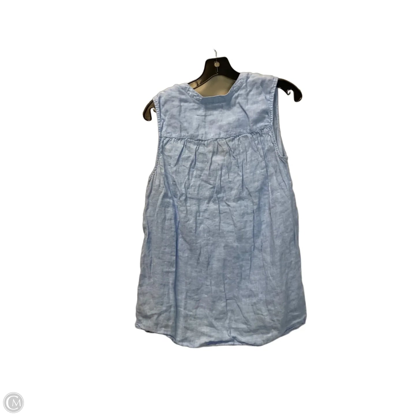 Top Sleeveless By Tahari In Blue, Size: L