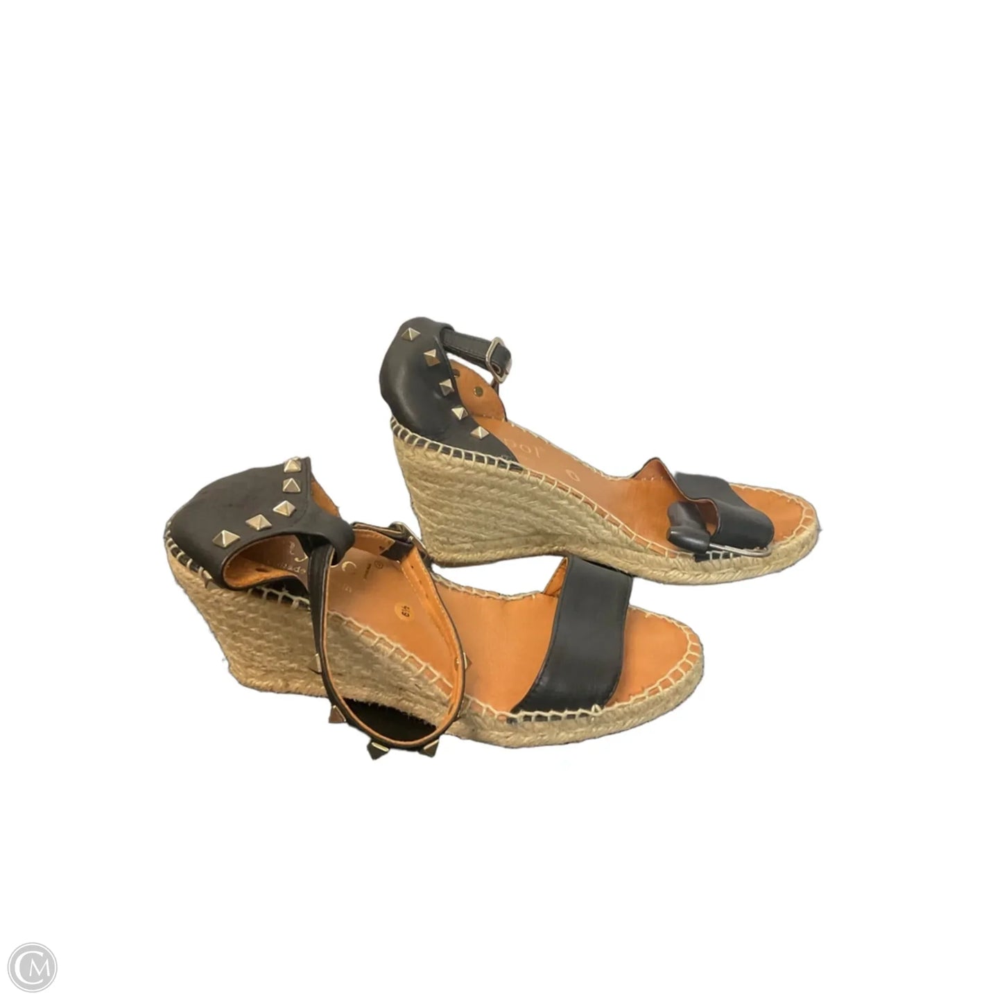 Sandals Heels Wedge By Cmc In Black, Size: 6.5