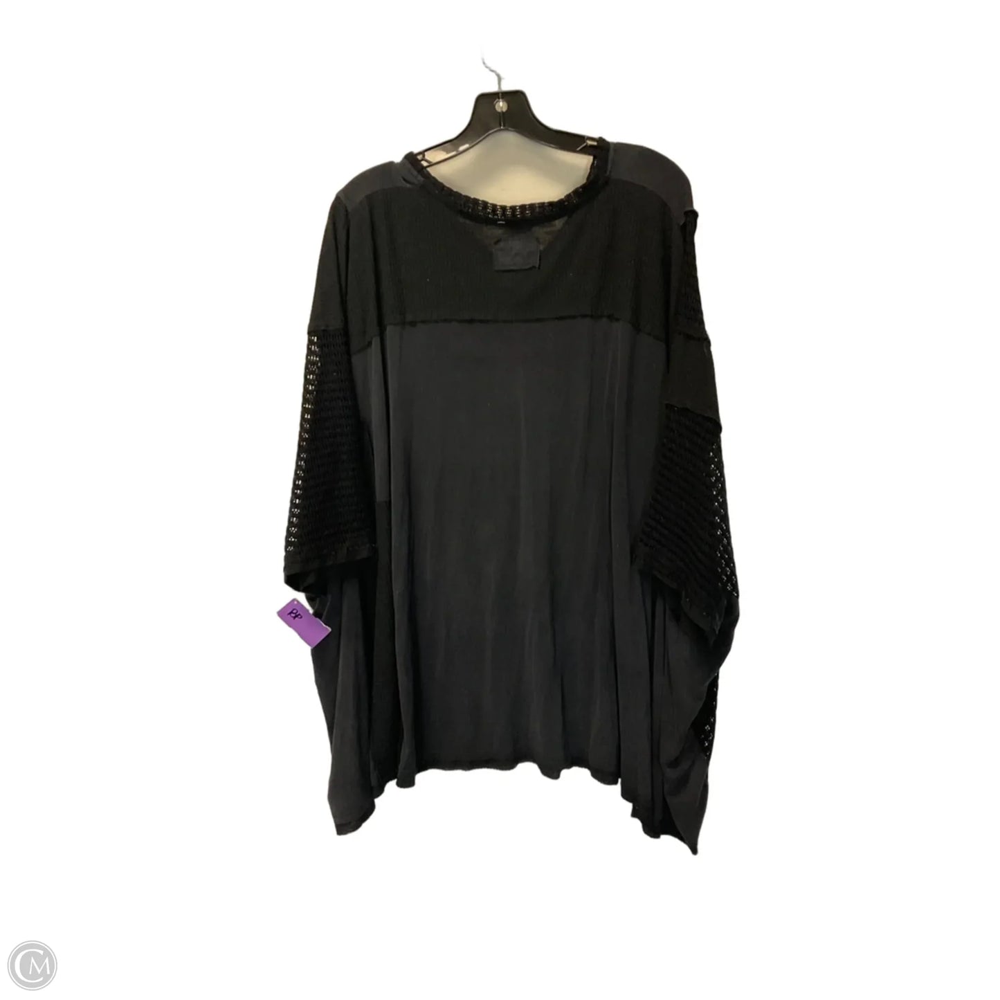Top Short Sleeve By Pol In Black, Size: L