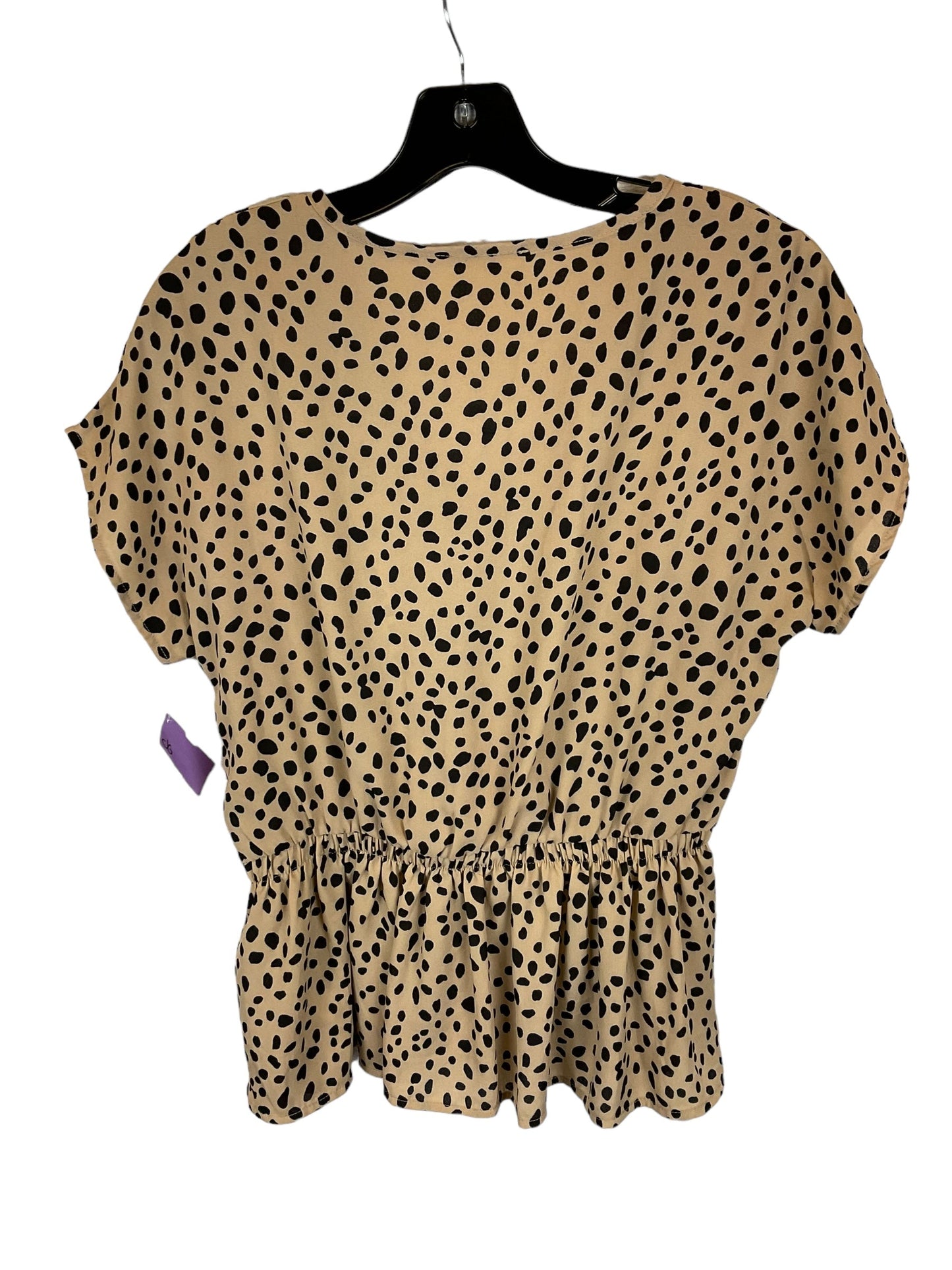 Animal Print Top Short Sleeve Free Kisses, Size L