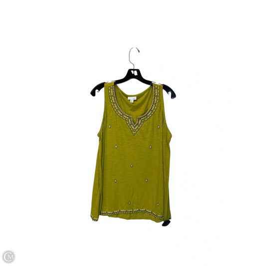 Top Sleeveless By J. Jill In Yellow, Size: L