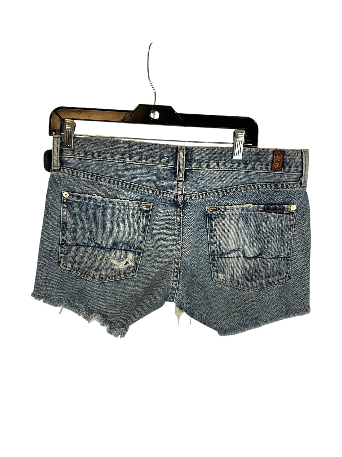 Shorts By 7 For All Mankind In Blue Denim, Size: 8