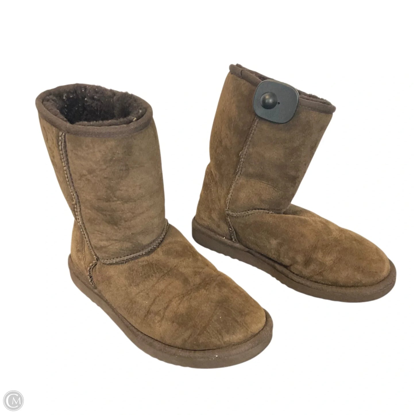 Boots Designer By Ugg In Brown, Size: 7