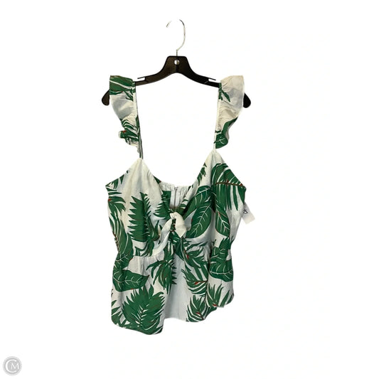 Top Sleeveless By Boohoo Boutique In Tropical Print, Size: 16