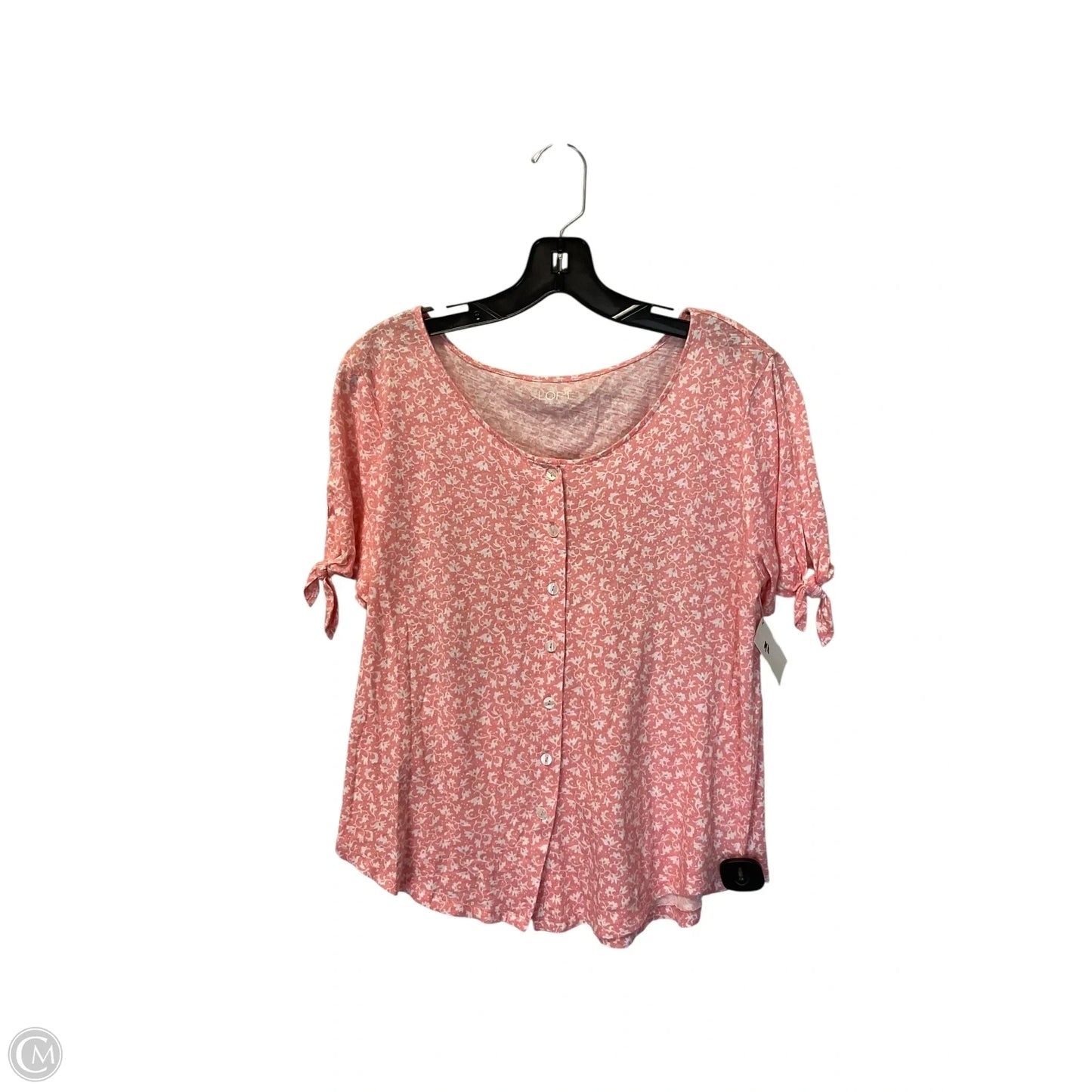 Top Short Sleeve Basic By Loft In Pink, Size: S