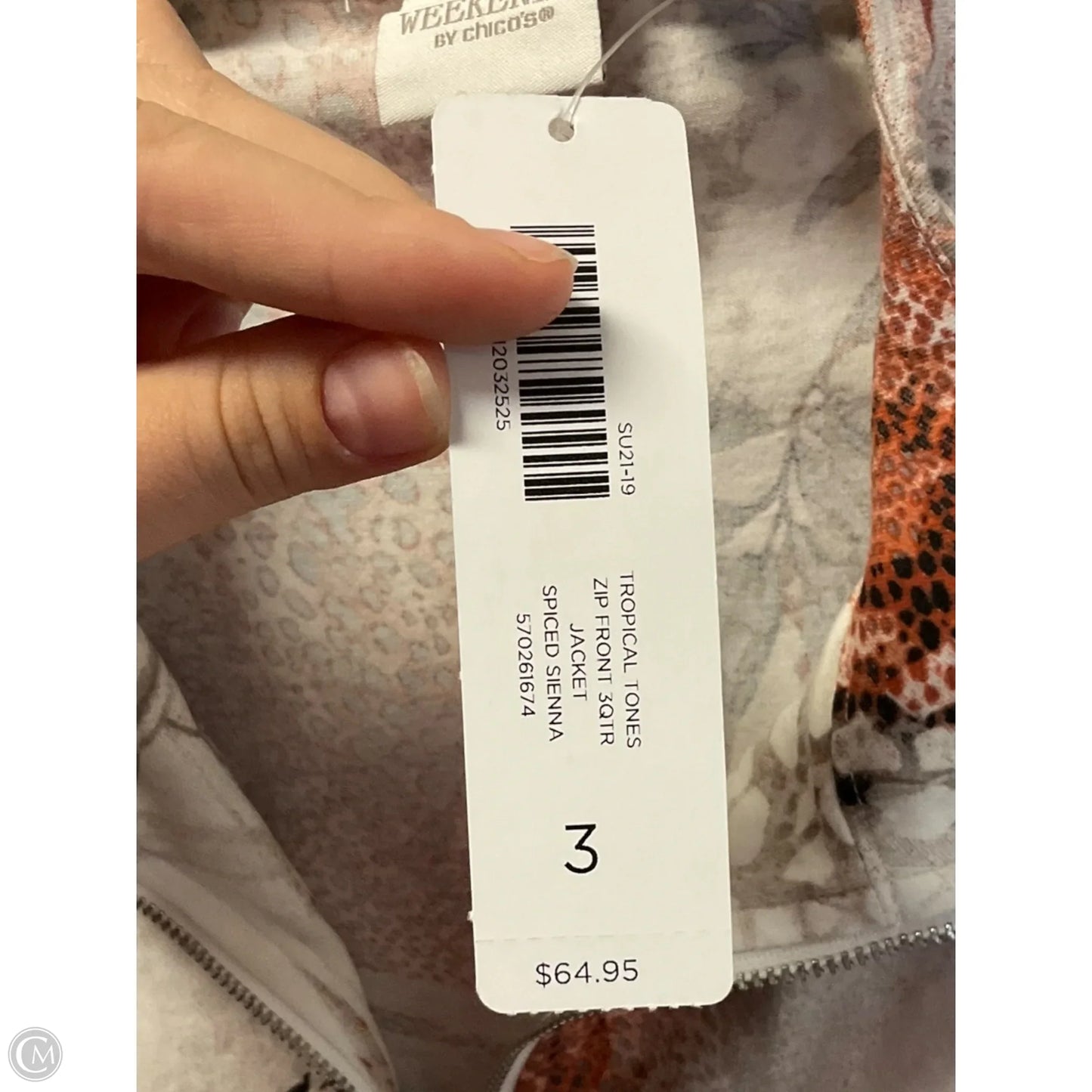 Jacket Shirt By Chicos In Cream, Size: L