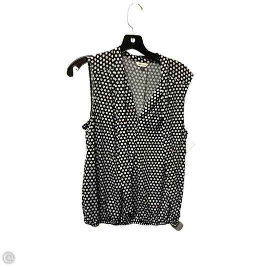 Top Sleeveless Basic By Max Studio In Polkadot Pattern, Size: L