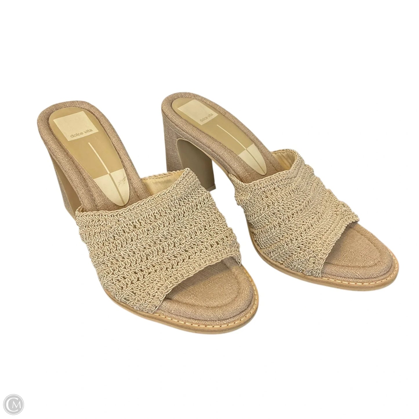 Sandals Heels Block By Dolce Vita In Tan, Size: 10