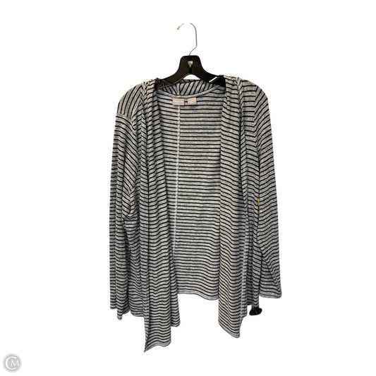 Cardigan By Chicos In Striped Pattern, Size: 2x